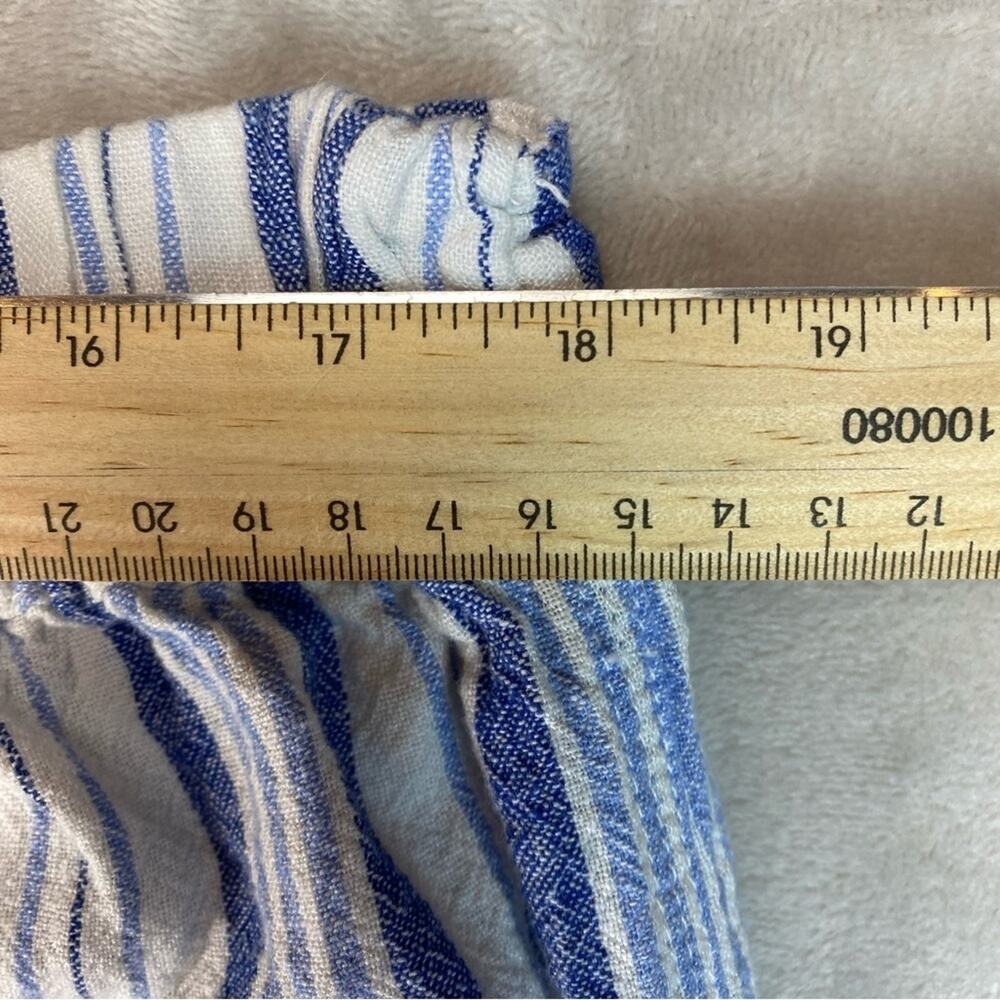 Per Se Woman’s Linen Pants Striped Elastic Waistband XL - Picture 6 of 7
